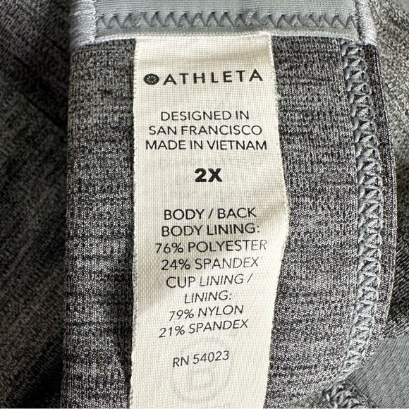 Athleta Gray Sports Bra. Size 2X - Picture 4 of 6